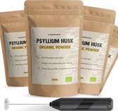 Complément | 4 sachets de poudre de cosse de psyllium 300 grammes | Cosses de Psyllium Bio | Livraison gratuite | La plus haute qualité