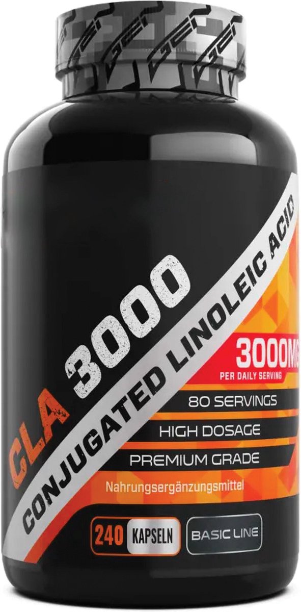 Goedkoopste CLA - 240 capsules met elk 1000 mg - hoge dosis met 3000 mg per dagsport - laboratoriumgetest - geconjugeerd linolzuur vetzuur - Premium kwaliteit