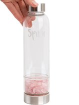Bouteille d'eau en pierre gemme Quartz rose