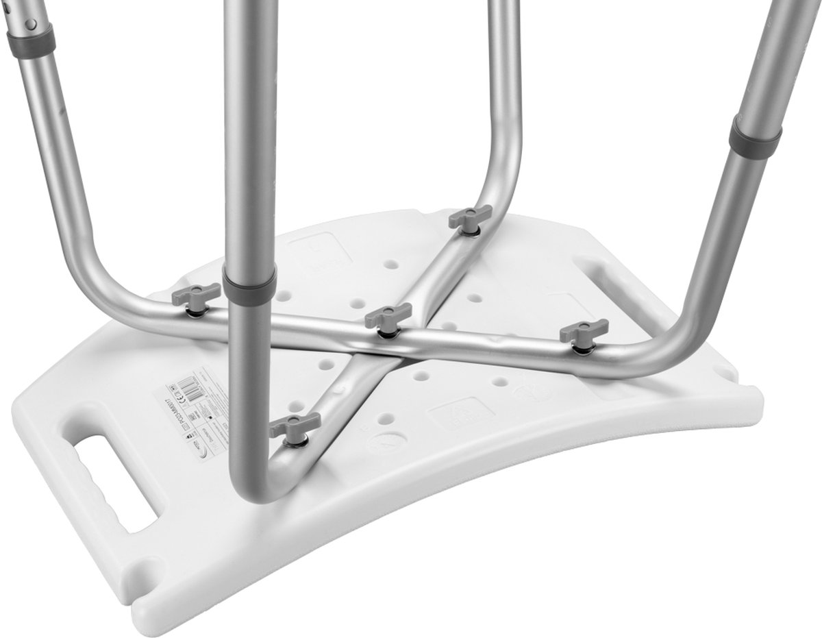 Douchekruk in hoogte verstelbaar Wit Met douchekop houders en