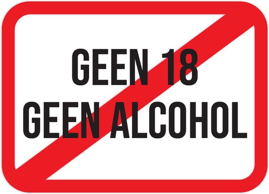 Geen Geen Alcohol Set Van Stickers Cm Hoog Bol