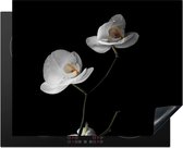 Inductie beschermer - Bloemen - Orchidee - Wit - Stilleven - Inductie kookplaat - Inductie fornuis - Inductie beschermingsmat - 65x52 cm - Keuken decoratie - Inductie protector - Keuken accessoires