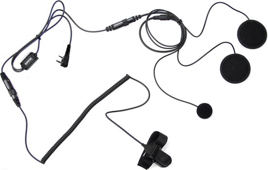 Maas® HS-2000 PRO K - Motor headset - Kenwood connector - TK-3401 / TK-3501 / TK-3701 / NX-1200 / NX-1300 - Integraal helm
