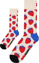 Eenmannenkado.nl Zo Vader Zo Zoon/Dochter matching sokken Strawberry | Maat: Vader 41 - 46 | Kind 2 - 3 jaar | Aardbeien | Vaderdag | Kraamcadeau