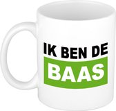 Bellatio Decorations Cadeau mok voor baas - groen - grappig - keramiek - 300 ml - boss