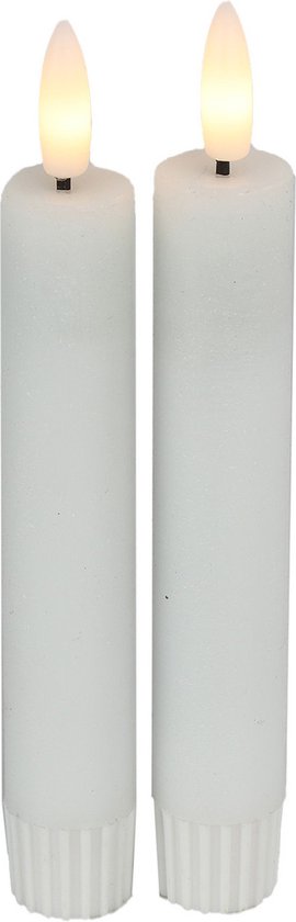 Bougies de dîner LED Countryfield - 2x pcs - blanc - H15cm - télécommande