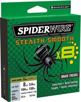 Spiderwire Stealth Smooth 8 gevlochten vislijn - 300 M - Geel 0.11 mm