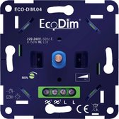 EcoDim - LED Dimmer - ECO-DIM.04 - Fase Afsnijding RC - Inbouw - Enkel Knop - 0-150W