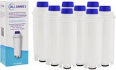 AllSpares Waterfilter (8x) geschikt voor o.a. ECAM-serie koffiemachines vervangingsfilter voor Delonghi DLSC002 / SER3017