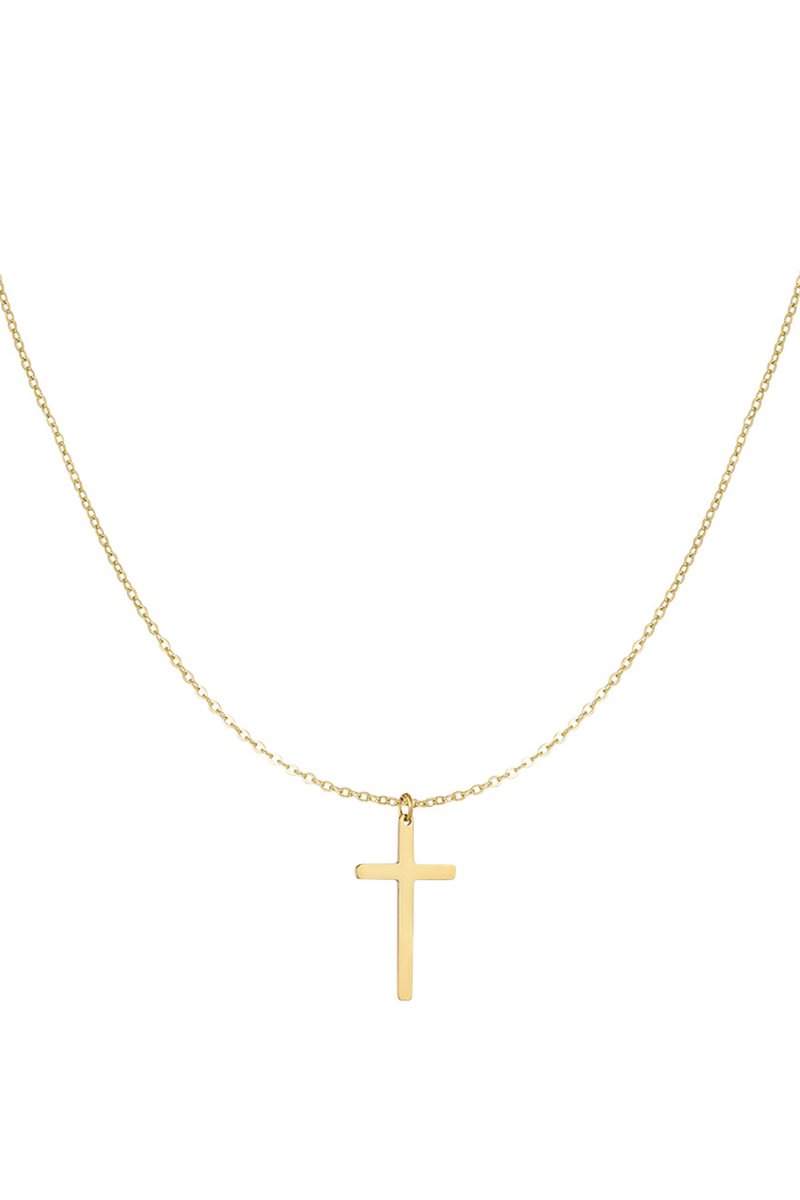 Bijoutheek Collier Medium kruis Goud