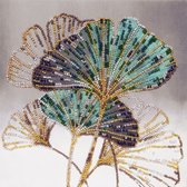 KRALEN BORDUURPAKKET EMERALD LEAVES - Bladeren van Emerald - borduren met kraaltjes