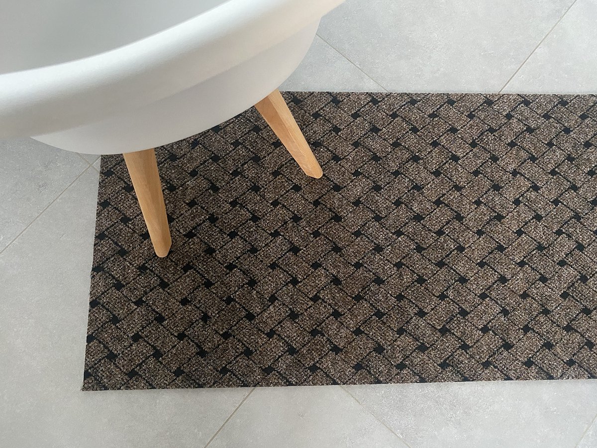 JYG Vloerkleed UNION - Keukenmat - Keukenloper - Anti Slip - 66x1500cm - Bruin