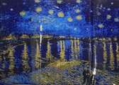 Peinture au Diamond - Ville le soir avec ciel étoilé
