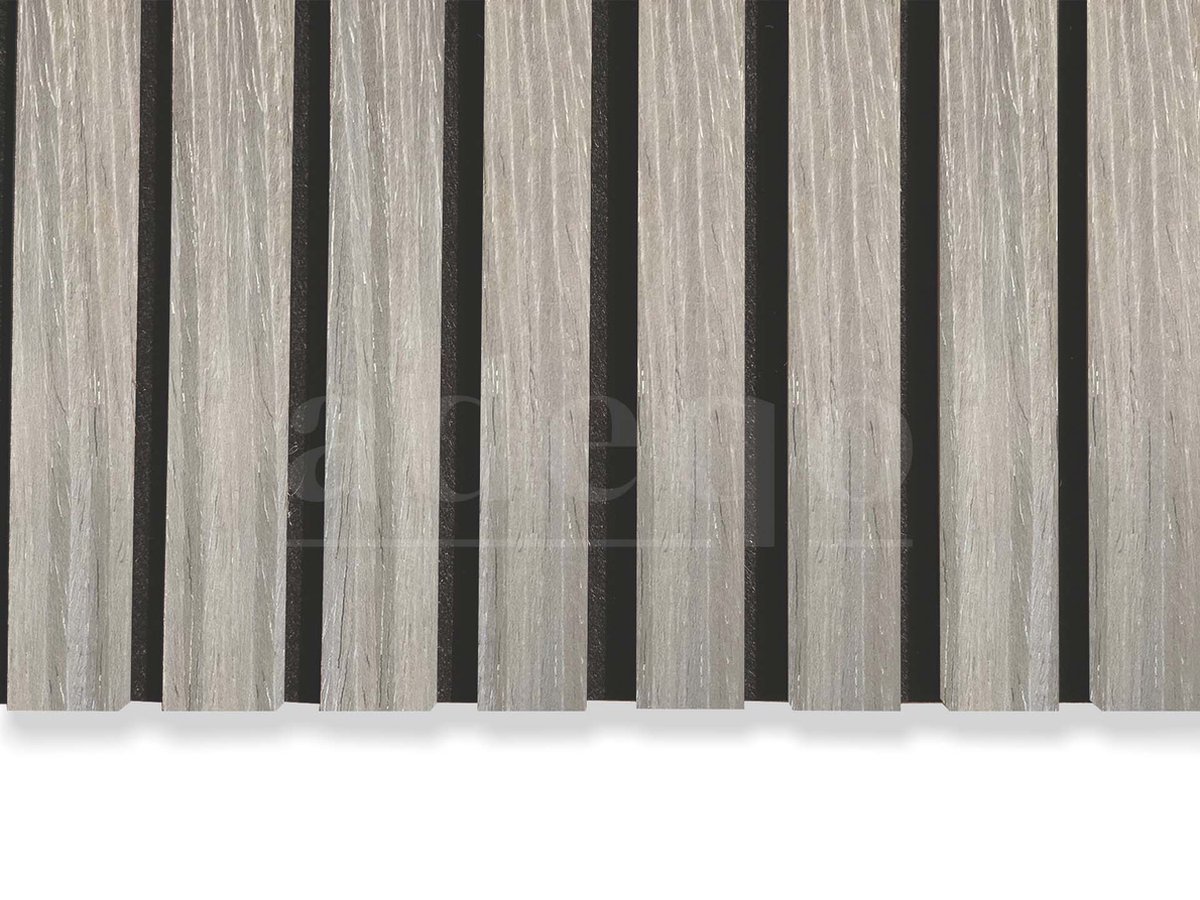 Panneau acoustique - Placage chêne huilé gris 60 x 240 cm