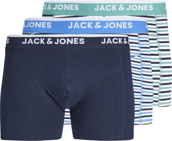 JACK & JONES Jacpink Flowers Trunks  3-pack , Heren Boxers Normale Lengte Zwart 12250612 Black