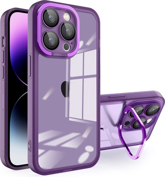 iPhone 13 hoesje met standaard doorzichtig