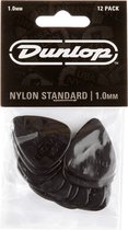 Dunlop nylon médiators 1.0 mm noir, 12 pièces