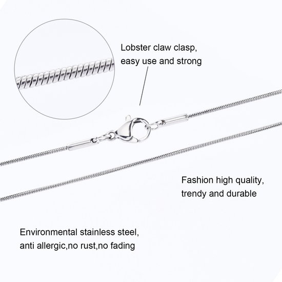 Chaînes AB - Collier - Serpent - Chaîne Goud - Chaîne Gold - Or - Plaqué or - Plaqué or - 18K - 60cm