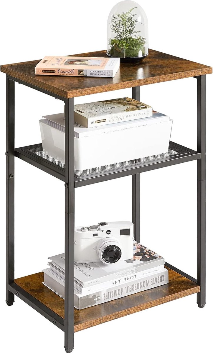 Bijzettafel, nachtkastjes met 3 niveaus, kleine salontafel, TMJ403H