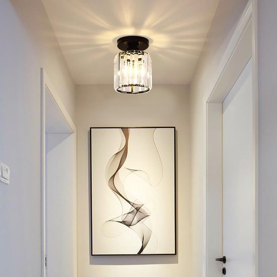Plafonnier Suspension Lampe LED Chambre Salon Cuisine Noir Rond