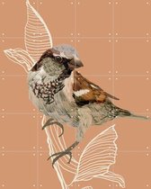 IXXI Sparrow - Wanddecoratie - Dieren en insecten - 80 x 100 cm