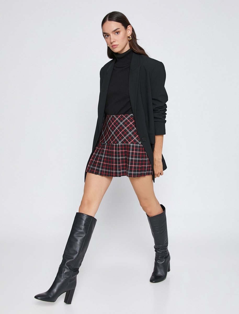 GORGLITTER Rok met ruches dames mesh minirok korte rok met netstof