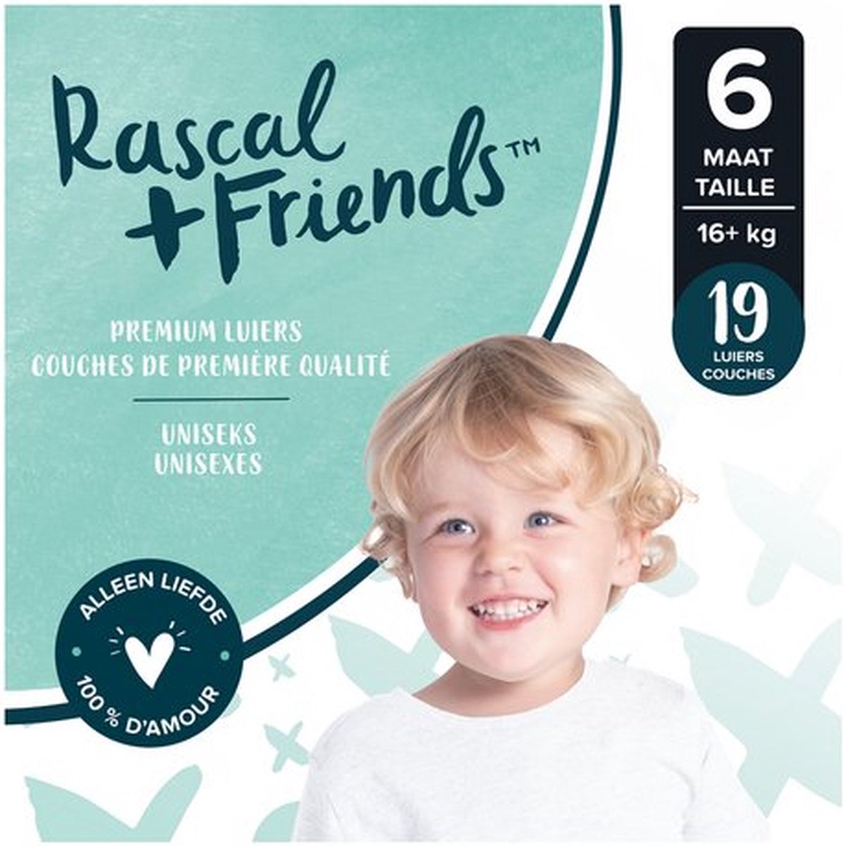 Goedkoopste Rascal Friends Baby Luiers maat 6, 16 kg (19stuks