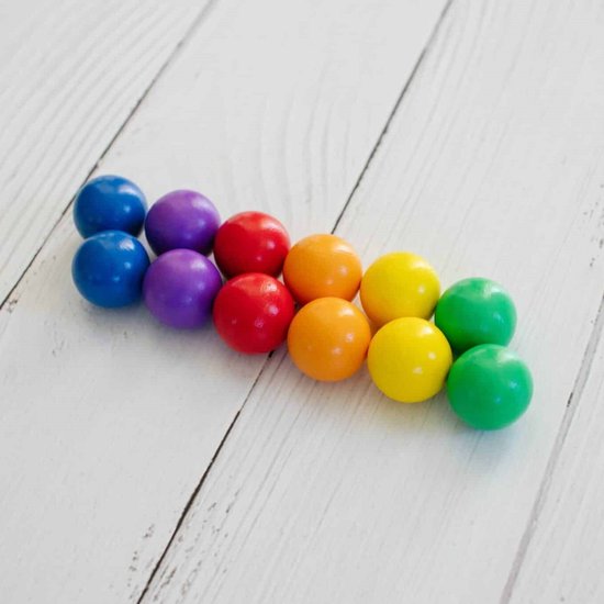 CONNETIX - Magnetisch Tegels - Regenboog Ballenpakket - 12 Stuks - Magnetisch Speelgoed