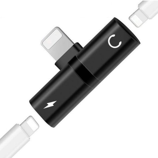 Audio Splitter Adapter 2 Lightning Poorten Voor Iphone