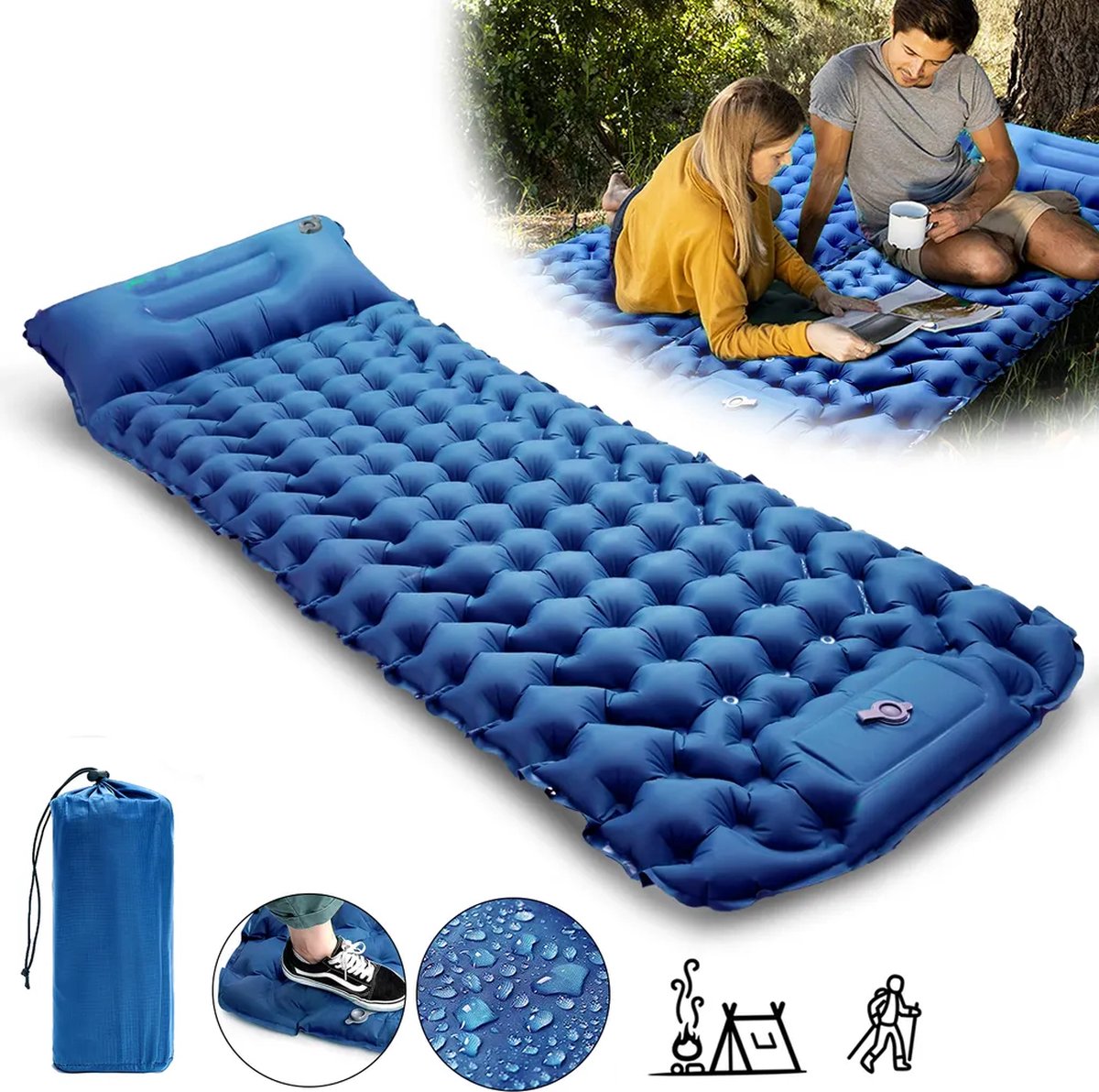 CALIYO - Slaapmat - Slaapmat Zelfopblazend - Campingbedje - Camping Outdoor Slaapmatten, Slijtvast/Waterafstotend/Scheurbestendig