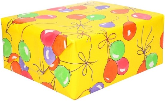 Papier cadeau / papier cadeau avec des ballons 200 x 70 cm en rouleau - Papier  cadeau... | bol