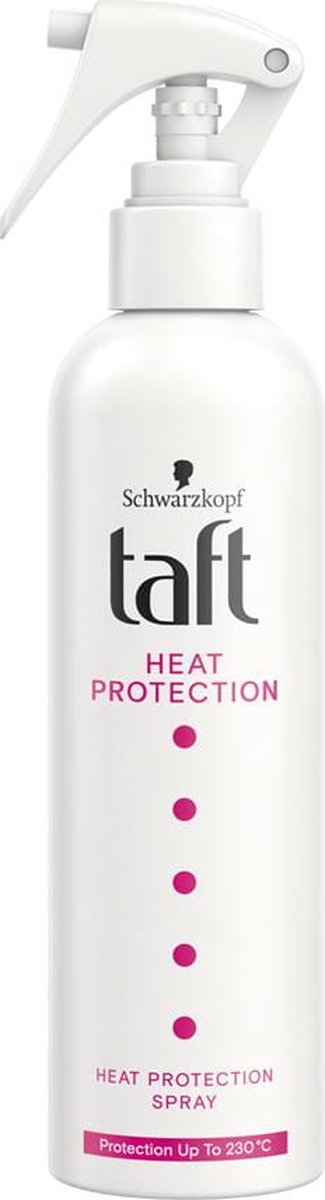 Schwarzkopf Taft Heat Protection Spray & Frizz Control - Hitte Bescherming Haarverzorging tot 230 °C - Vegan Formule - 250 ml