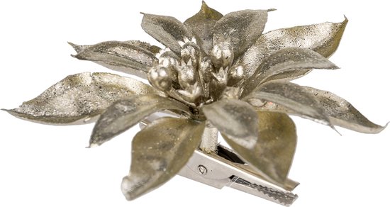 Kerstboom Bloemen - Glitter decoratie voor in de kerstboom - 12 stuks