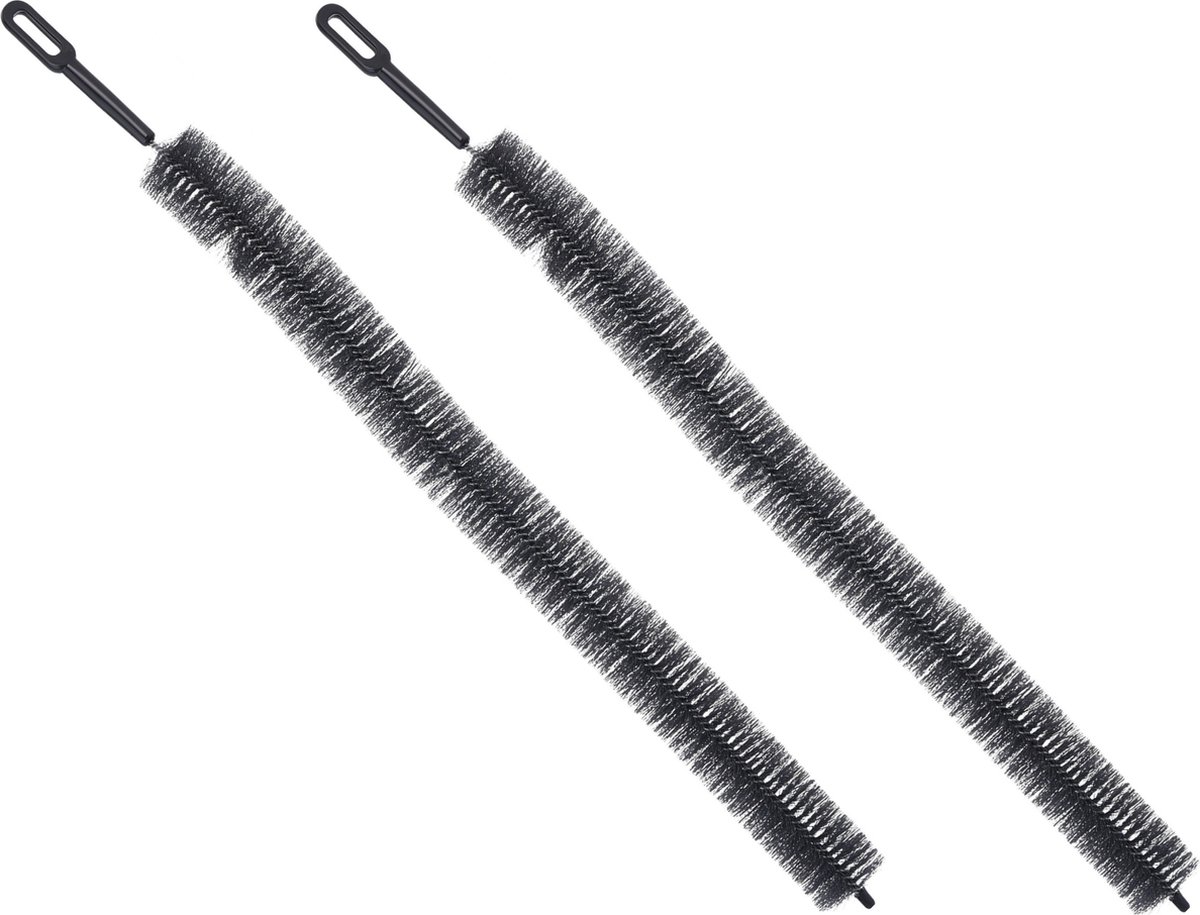 Goedkoopste 2x Grijze radiator/verwarming schoonmaak borstel buigbaar 70 cm - Huishouding - Schoonmaakproducten - Verwarmingsbuizen schoonmaken