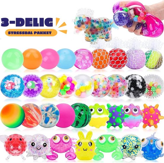 Balle Anti-Stress Fidget Toys - Lot de 8 Balles Anti-Stress