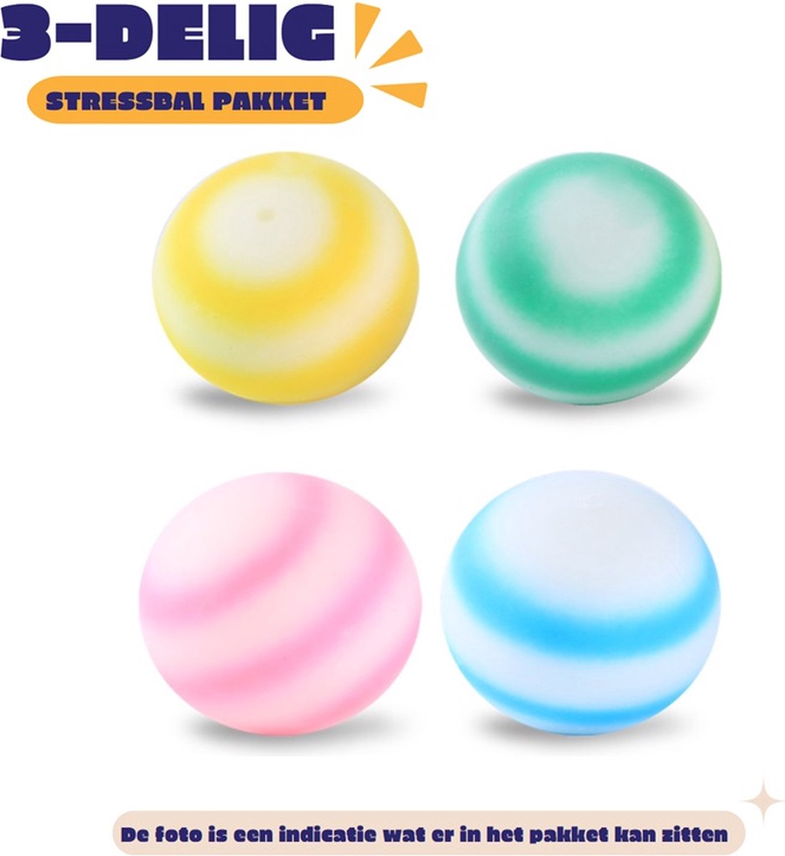 Balles anti-stress pour exercices des mains, lot de 3 - Soins à