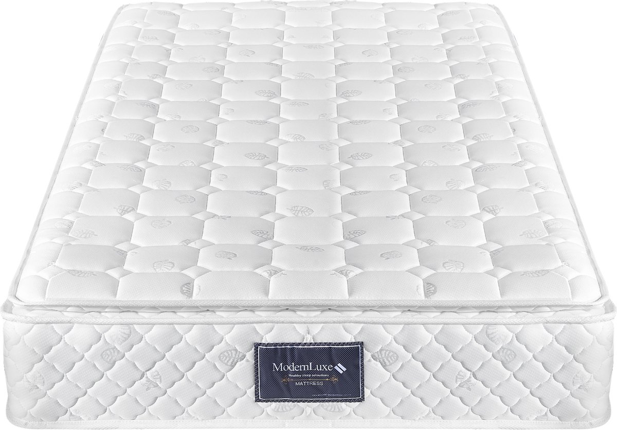 Merax Matras 90x200 cm - Binnenveringsmatras met Koudschuim - 25 cm Dik - Wit