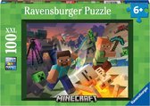 Bol.com Ravensburger puzzel Monster Minecraft - Legpuzzel - 100XXL stukjes aanbieding