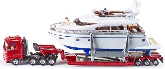 SIKU 1849, Zwaartransport met Jacht, schaal 1:87, metaal/kunststof