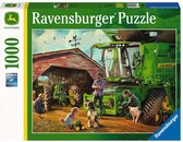 Ravensburger puzzel John Deere Toen en Nu - Legpuzzel - 1000 stukjes