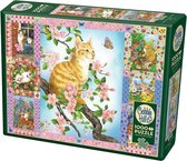 Cobble Hill Jigsaw Puzzle Fleurs et chatons 1000 pièces