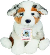 Hermann Teddy Knuffeldier hond Australische herder puppy - zachte pluche stof - premium kwaliteit knuffels - 22 cm