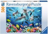 Ravensburger puzzel Dolfijnen in het koraalrif - Legpuzzel - 500 stukjes