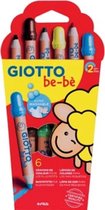 Giotto box -case 6 wooden pencils maxi + pencil sharpener (lead 7mm)