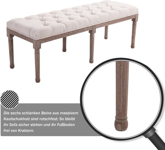 HKliving Retro bank: hocker, fluweel corduroy goud