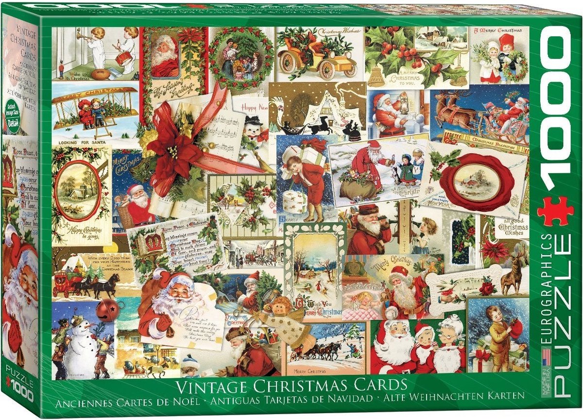 Vintage Christmas Cards Puzzel (1000 stukjes)