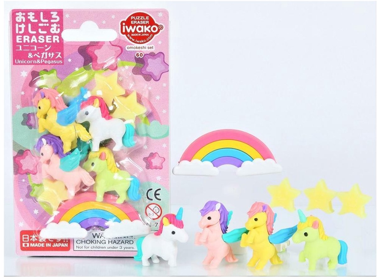 Iwako Blister Pack/Unicorn & Pegasus (8 pcs)
