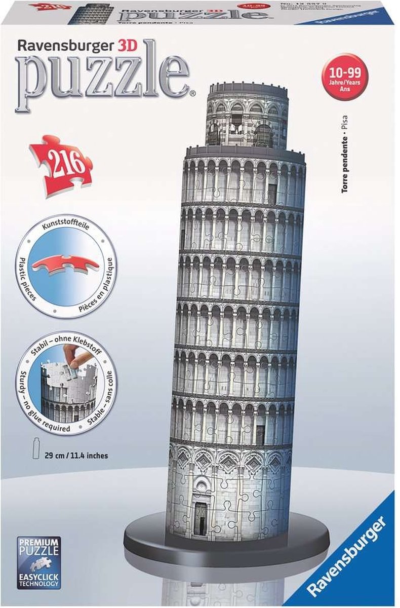 Ravensburger Toren van Pisa- 3D puzzel gebouw - 216 stukjes — afbeelding 2