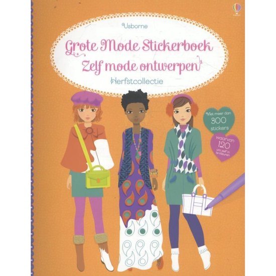 Grote mode stickerboek - zelf mode ontwerpen herfstcollectie - cover