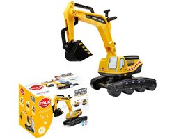 Falk Power Builder Graafmachine - 360° Roterende Cabine - 85x38x67 cm - Geel - Voor Kinderen 3-7 Jaar